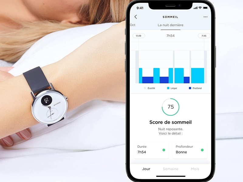 montre hybride suivi du sommeil